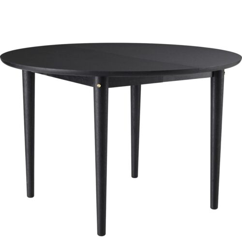 C65 Bjørk- Extendable Round Dining Table ø115cm- Black