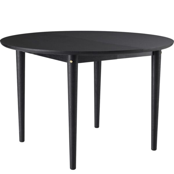 C65 Bjørk- Extendable Round Dining Table ø115cm- Black