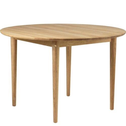 C65 Bjørk- Round Dining Table ø115cm- Natural Oak