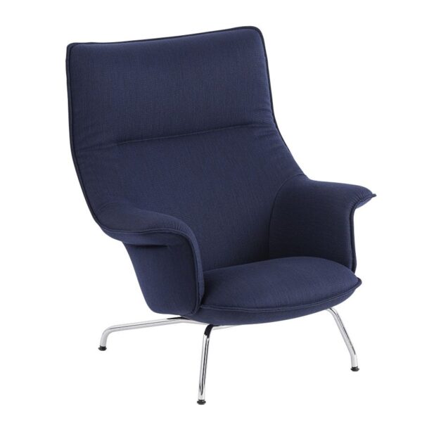 Doze Lounge Chair- Balder 782 (Dark Blue)/ Chrome Doze Lounge Chair- Balder 782 (Dark Blue)/ Chrome