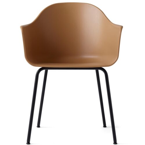 Harbour Dining Chair, Metal Base- Khaki/ Black