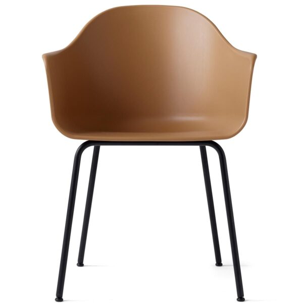 Harbour Dining Chair, Metal Base- Khaki/ Black