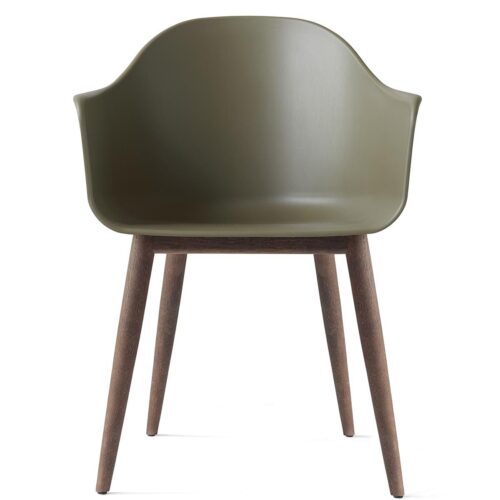 Harbour Dining Chair, Wood Base- Olive/ Natural or Dark Stained Oak
