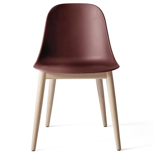 Harbour Side Dining Chair, Wood Base- Burned Red/ Oak