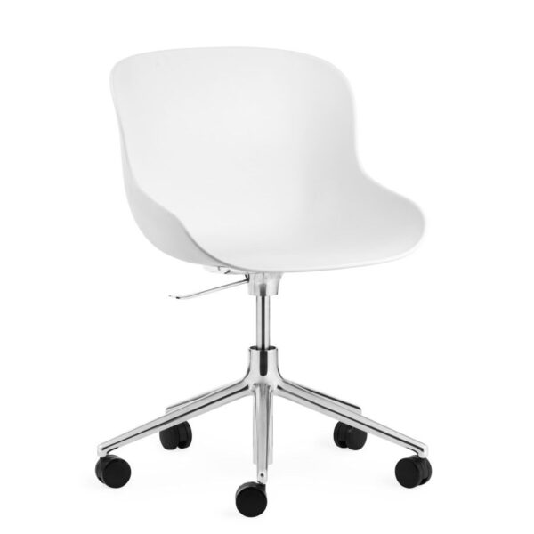 Hyg Chair Swivel with Castors and Gaslift, Alu base- White+ 4 colours