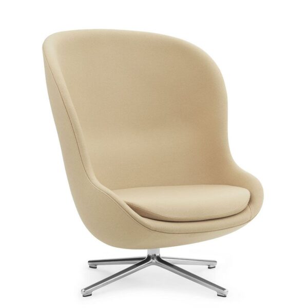 Hyg Lounge Chair High Swivel- Camira Synergy/ Aluminum Hyg Lounge Chair High Swivel- Camira Synergy/ Aluminum