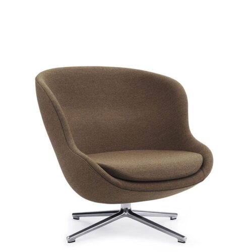 Hyg Lounge Chair Low Swivel- Camira Synergy/ Aluminum
