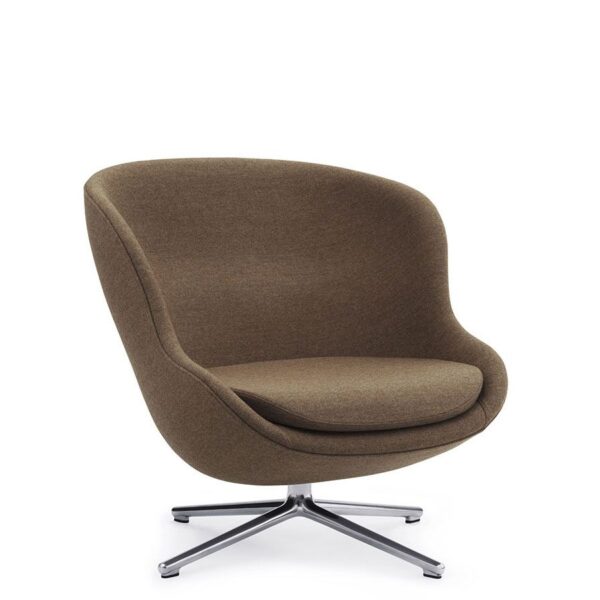 Hyg Lounge Chair Low Swivel- Camira Synergy/ Aluminum Hyg Lounge Chair Low Swivel- Camira Synergy/ Aluminum