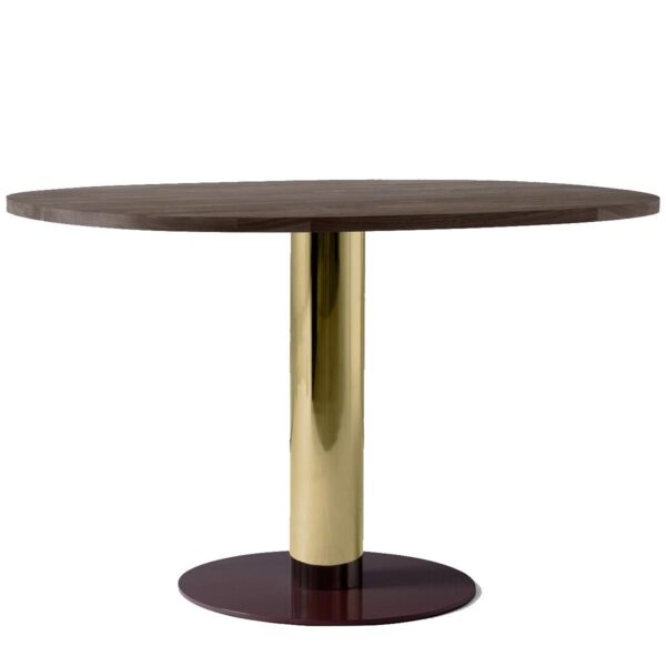 Mezcla JH22 wooden table 120x90cm- natural walnut/ brass