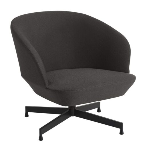 Oslo Lounge Chair, Swivel Base- Black / Ocean 50 Oslo Lounge Chair, Swivel Base- Black / Ocean 50