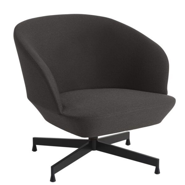 Oslo Lounge Chair, Swivel Base- Black / Ocean 50 Oslo Lounge Chair, Swivel Base- Black / Ocean 50