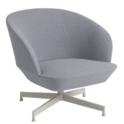 Oslo Lounge Chair, Swivel Base- Grey / Colline 737 Oslo Lounge Chair, Swivel Base- Grey / Colline 737