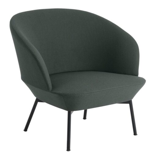 Oslo Lounge Chair, Tube Base- Twill Weave 990/ Black Oslo Lounge Chair, Tube Base- Twill Weave 990/ Black
