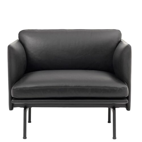 Outline Chair Refine Leather- Black
