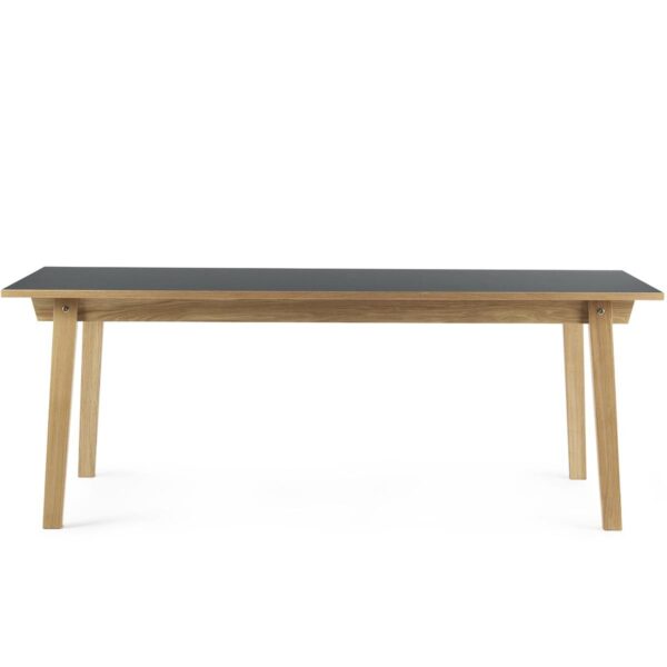 Slice Table 200x90cm- Oak/ Dark Grey Linoleum